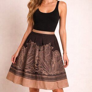 Pendleton Silk Blend Paisley Print A-Line Skirt Sz 10